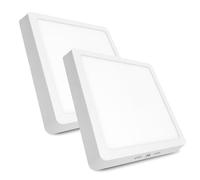 LED ATOMANT Confezione da 2 Plafoniera LED da Soffitto Quadrata 210x210mm 20W, CCT (Selettore di Colore Bianco Caldo, Neutro e Freddo), 1800 Lumen, Driver incluso