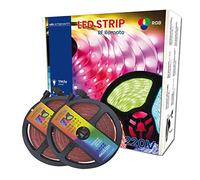 LED ATOMANT Confezione da 2 Rotolo da 5 metri di Striscia di luce RGB LED Diretta a 220V, 12W/m, Colori (RGB), Impermeabile (IP65), Taglio ogni 12,5cm