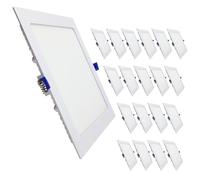 LED ATOMANT Confezione da 20 Pannello LED Downlight da Incasso Quadrato 225mm 20W, CCT (Selettore di Colore Bianco Caldo, Neutro e Freddo), Taglio 205mm, 1800 Lumen, Driver incluso