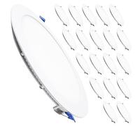 LED ATOMANT Confezione da 20 Pannello LED Downlight da Incasso Rotondo Piato 220mm 20W, CCT (Selettore di Colore Bianco Caldo, Neutro e Freddo), Taglio 200mm, 1800 Lumen, Driver incluso