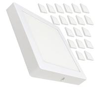 LED ATOMANT Confezione da 20 Plafoniera LED da Soffitto Quadrata 220x220mm, 20W, Colore Bianco Freddo (6500K), 1800 Lumen, Driver incluso