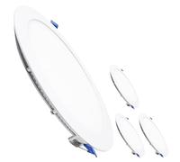 LED ATOMANT Confezione da 4 Pannello LED Downlight da Incasso Rotondo Piato 225mm 20W, CCT (Selettore di Colore Bianco Caldo, Neutro e Freddo), Taglio 200mm, 1800 Lumen, Driver incluso