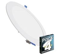 LED ATOMANT Confezione da 4 Pannello LED Downlight da Incasso Rotondo Piato 225mm 20W, Colore Bianco Caldo (3000K), 1800 Lumen, Driver incluso