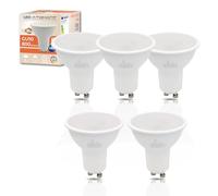 LED ATOMANT Confezione da 5 Lampadine LED GU10 8W, Colore Bianco Caldo (3000K), 800 Lumen, Equivalente a 80W Tradizionale