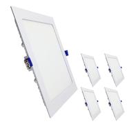 LED ATOMANT Confezione da 5 Pannello LED Downlight da Incasso Quadrato 220mm 20W, CCT (Selettore di Colore Bianco Caldo, Neutro e Freddo), Taglio 205mm, 1800 Lumen, Driver incluso