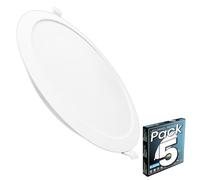 LED ATOMANT Confezione da 5 Pannello LED Downlight da Incasso Rotondo 220mm 18W, Colore Bianco Freddo (6500K), Taglio 190mm, 1650 Lumen, Driver integrato