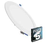 LED ATOMANT Confezione da 5 Pannello LED Downlight da Incasso Rotondo Piato 220mm 20W, Colore Bianco Neutro (4500K), 1800 Lumen, Driver incluso