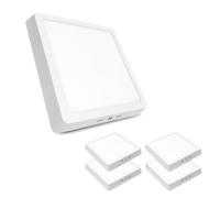 LED ATOMANT Confezione da 5 Plafoniera LED da Soffitto Quadrata 210x210mm 20W, CCT (Selettore di Colore Bianco Caldo, Neutro e Freddo), 1800 Lumen, Driver incluso