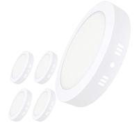 LED ATOMANT Confezione da 5 Plafoniera LED da Soffitto Rotonda 220mm, 28W, Colore Bianco Caldo (3000K), 2500 Lumens, Driver incluso