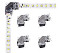 LED ATOMANT Connettore L rigido a 90 ° per strisce LED monocromatiche da 10 mm, ideali per angoli su soffitti e mobili, unione senza saldatura, montaggio rapido e sicuro senza attrezzi