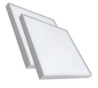 LED ATOMANT Kit Pannello LED 60x60cm CCT 48W 5000 lumen con attacco superficiale bianco incluso, CCT (Selettore Colore Bianco Caldo, Neutro e Freddo), ideale per uffici, cucine, negozi o corridoi,