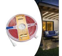 LED ATOMANT Rotolo da 5 metri di Striscia LED COB Diretta a 220V, 8W/m, Colore Bianco Neutro (4500K), Impermeabile (IP65), Taglio ogni 16,5cm