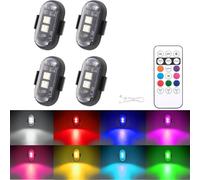 Led auto interni senza fili,Luce per droni a LED,Led auto interni USB a 8 colori,Luci auto interni,per il volo notturno dei droni,adatto a DJI Mini 4 Pro,accessori per droni RC.(4Pcs)