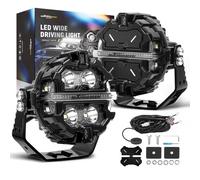 LED Auxiliary Lights For Off Road 3.5" 270° Spot Beam RGB DRL White Amber 12V