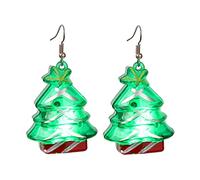 Led Babbo Natale Renne Snowman Tree Natale Shining Shingle Oreces Light Up Party Christmas Bombons Gioielli Per Le Vacanze Glowing Orecchini Per Donne Uomini