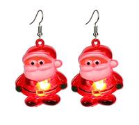 Led Babbo Natale Renne Snowman Tree Natale Shining Shingle Oreces Light Up Party Christmas Bombons Gioielli Per Le Vacanze Glowing Orecchini Per Donne Uomini