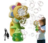 LED Bubble Machine Sunflower Shape Automatic Bubble Maker Toy