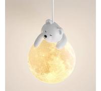 LED Camera da Letto Comodino Luna Lampada da Parete Corridoio Balcone Lampada A Sospensione Ristorante Camera da Letto Principale Piccola Lampada A Sospensione, Tricolor Dimming, D