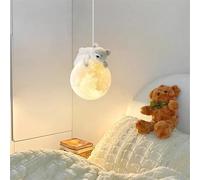 LED Camera da Letto Comodino Luna Lampada da Parete Corridoio Balcone Lampada A Sospensione Ristorante Camera da Letto Principale Piccola Lampada A Sospensione, Warm White (2700-3500k), C