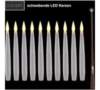 LED Candele a Bastoncino Decorative Ø 1,5 × 15 CM Galleggianti 10er-Set Di Timer