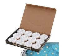 LED candele galleggianti - 12 pezzi luce notturna LED lampeggiante per festa - candela impermeabile senza fiamma attivata dall'acqua per vasi cilindrici, decorazione cena, piscina, festa di Natale