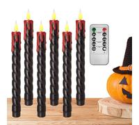 LED Candlelight, Battery Candles Glow, Flickering Dimmable Feature 9,84 x 0,79 Inches, Artificial Flame Decor, Soft Radiant Atmosce, per Halloween Centerpiece, Dining Table Setting