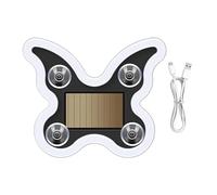 LED Car Ambient Light - Rechargeable Solar Powered Butterfly Shape Neon | 6 Mode LED Window Light Decorative Car Window Sign | Butterfly Ambient Ļight For Vehicle Motorcycle Door Automotive Use