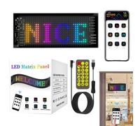 LED Car Signs for Window - Flexible LED Display Board, Bright Screen Panel | Wireless APP Controlled Animation Messaging System, Scrolling LEDs Signage Accessory for Store Car Bar Hotel Vehicle Use