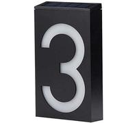 LED Casa solare numero di luce impermeabile, piastra numero di luce solare Wall Mount Indirizzo lampada segnale, LED illuminato su piastre all'aperto per la recinzione della porta (8)