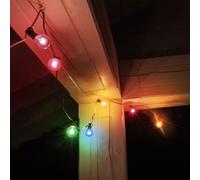 LED Catena Luci Esterno Lampada Luce Nero Opale Garten Terrazza Lunghezza 12,5 M
