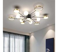 Led Ceiling Lamp For Living Room Modern Home Decor Bedroom Dining Hall Study Kitchen Loft Chandelier Black Gold Light Fixture