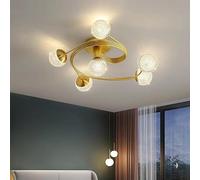 LED Ceiling Lamp Indoor Lighting For Bedroom Modern Decorate Living Room Study Attic Gold Light With