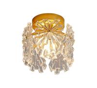LED ceiling light, stylish and modern small crystal ceiling light, suitable for corridors, stairs and living rooms (three-color lamp)