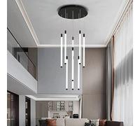 LED Chandelier,9-Light Pendant Lights Height-Adjustable Suspens Ceiling for Staircase, Living Room,Hanging Light Fixture Flush Mount, 70W, Color