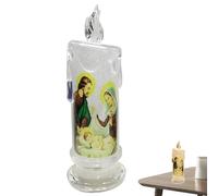 LED-Christus-Teelicht, Jesus-Kerzenlampe,Batteriebetriebenes Flammenloses LED-Jesus-Licht | Kreative Christuskerzen-, Multifunktionale Kirchendekoration Für Schlafzimmer, Esszimmer, Wohnzimmer