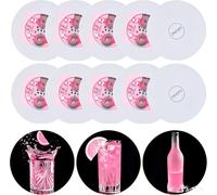 LED Coaster, 20 pacchetti LED Light Up Coasters LED Sticker Lights, LED Bottiglia luci Coppa Holder luci per bottiglia di vino festa Coaster (Rosa)