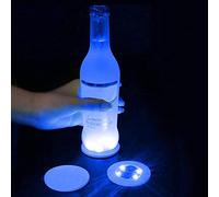 LED Coaster, LED Sottobicchieri Luci a LED per Bottiglie Luci Portabicchieri Luci a LED per Sottobicchieri Sottobicchieri Luminosi (Blu, 3 Pezzi)