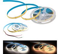 LED Cob Striscia 12V 24V 230V Luminose Bianco Caldo 2800K Autoadesivo [EEK: A+]