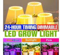 LED Coltiva La Luce Spettro Completo Phyto Lampada USB 5V 8H/12H/16H Temporizzazione Funzione On/Off Automatico Per La Coltivazione di Piante in Vaso di Fiori da Interno