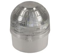 LED Con Profondo Base - Bianco Corpo - Lenti Trasparenti - Rosso 17-60V -
