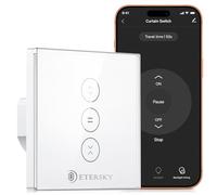 【LED controllabile】Wifi interruttore a persiana, Ethersky, interruttore touch intelligente WiFi controllabile di APP e voce, compatibile con Alexa/Google Home con temprizer per motore tenda tubolare