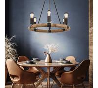 LED Corda Canapa Appesa Lampadario Retrò Filamento Coprire Pendolo