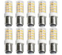 LED Corn Light Ceramics Light Bi-pin Lights 5W Equivalent Replacement 50W Halogen Lamp AC 220-240V 51LED 2835SMD LED Light for Bedroom Home Lighting Restaurants Office (10 Pack) (E14 Cold White)