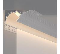 LED Corona Stampaggio Coving con Canale per Parete/Soffitto Personalizzabile Soffitto Cornice Modanatura Verso/Verso L'alto Rondella Della Parete Illuminazione 25m/82ft Diffusore LED
