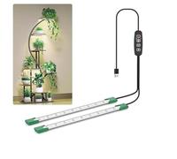 LED Cresci Striscia di luce per piante d'interni, Barre di lampada in crescita a spettro completo con timer auto ON/Off, 40 LED, 4 livelli dimmabili per serra interna, luce solare