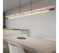 LED Cristallo Supporto Lampada Illuminazione Soggiorno Legno Fascio Pendolo Da