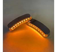 LED Cromo Specchio Blocco Spento Base Piastre " Ninja " Per 11-15 Kawasaki