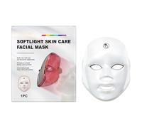 LED Cura della pelle del viso Másk, Con dispositivo LED multicolore, 17x23x1.6cm, Luce rossa Therápy, Luce rossa senza fili Másk, ringiovanimento della pelle e bagliore, per le donne, routine di