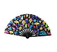 LED Dancing Fan - Light Up Handheld Party Prop | Glow Festival Accessory for Clubs, Stage Shows, Concerts, Birthday Events, Party Supplies, Performance Fan for Costumes, Carnival Nights, Large