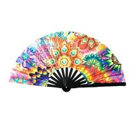 LED Dancing Fan - Light Up Handheld Party Prop | Glow Festival Accessory for Clubs, Stage Shows, Concerts, Birthday Events, Party Supplies, Performance Fan for Costumes, Carnival Nights, Large